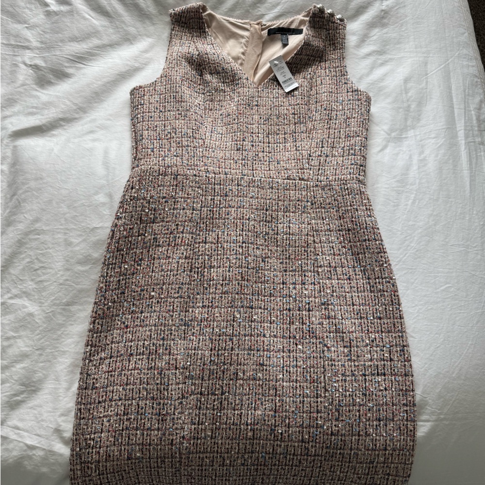 White House Black Market Multicolor Tweed Dress